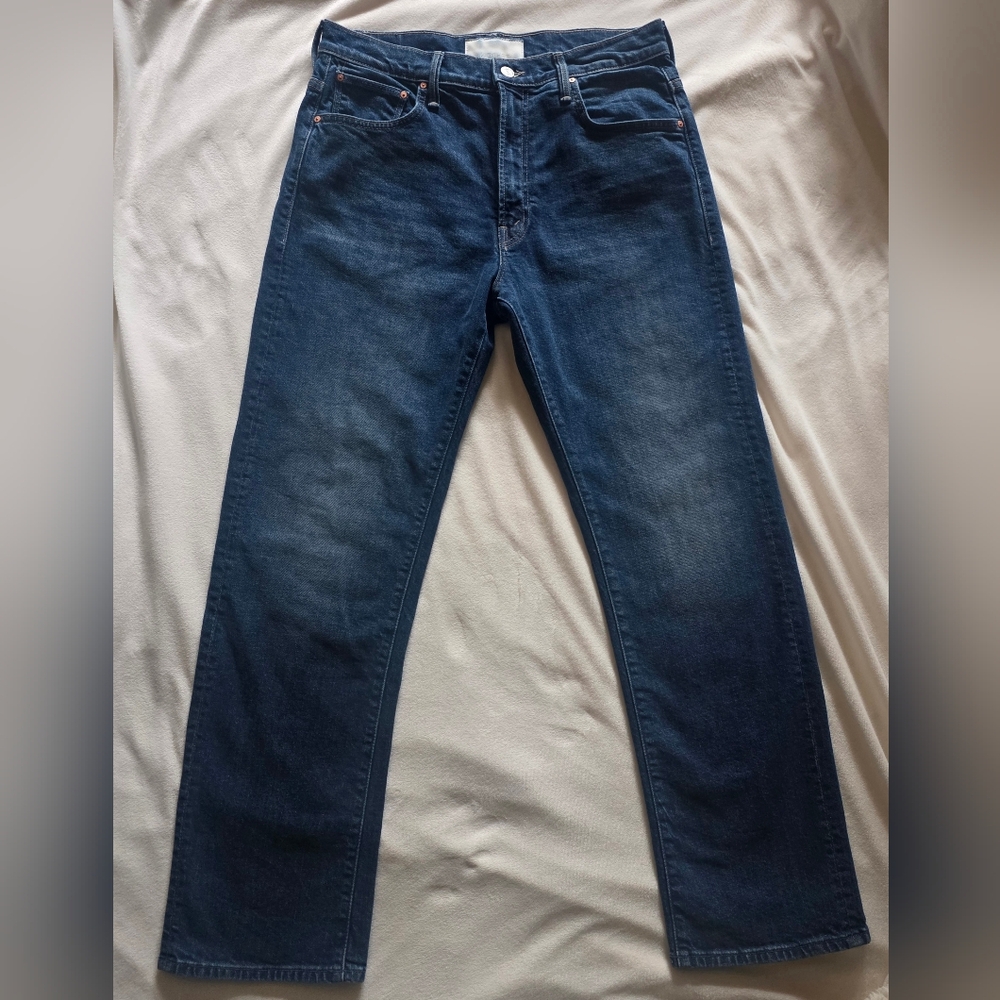 MOTHER High Rise Dark Blue Jeans